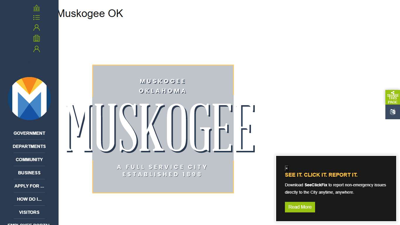 Welcome to Muskogee, Oklahoma